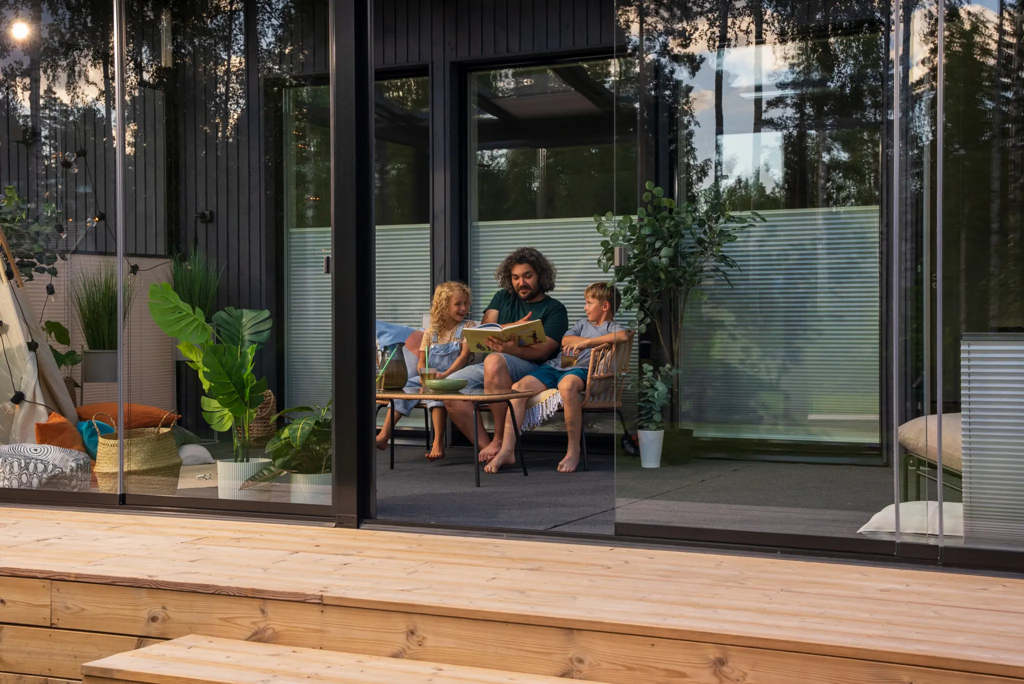 Elegancka zabudowa tarasu